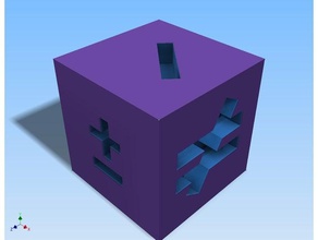 cube math signs 3d printing 3d print model - Mito3D