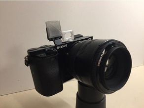 sony alpha 6x00 - bounceplate & diffuser camera a6000 a6300 a6500 a6x00 bounce flash nex photographie portrait 3d print model - Mito3D