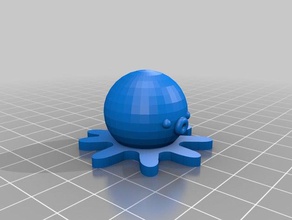 cute octopus decor fun play toy 3d print model - Mito3D