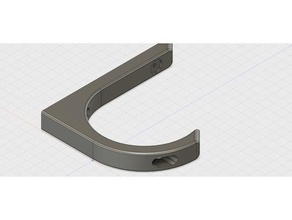 50mm wall hook two fix points household 3d print model - Mito3D