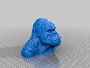 gorilla-Büste remix Skulpturen 3d print model - Mito3D