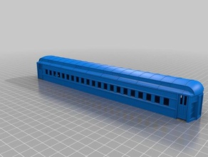 unfinished ho scale 1 87 pullman heavyweight vehicles train 3d print model - Mito3D