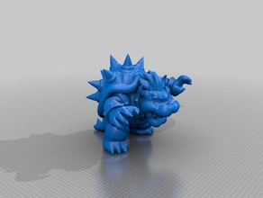 bowser subdivide smoothed games nintendo 3d print model - Mito3D