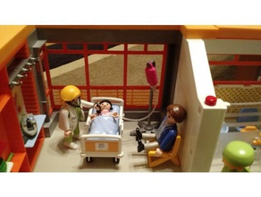 playmobil ospedale iv-bag telecomandati 3d print model - Mito3D