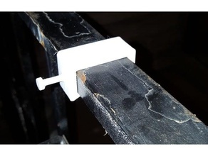 keyhole Halterung clip rechteckigen Schlauch Haushalt 3d print model - Mito3D