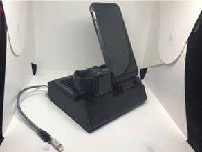 iphone x apple watch wireless charging base stand charger 3d print model - Mito3D