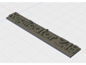 replicator logo z18 signs & logos 3d print model - Mito3D