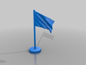waving flag smooth solid models 3d print model - Mito3D
