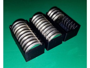 minimes de pièce monnaie la cellule batterie montre titulaire 10x l'organisation bouton cr2025 cr2032 rapide le lr44 organisateur stockage 3d print model - Mito3D