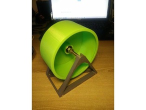hamster wheel 608zz bearings pets pla silent 3d print model - Mito3D