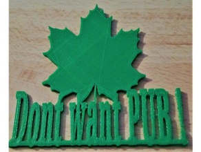stop pub - maple leaf Haushalt Ahorn der stop-pub stoppen 3d print model - Mito3D