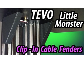 tevo little monster clip-on cable fenders 3d printer accessories guide management fender guard delta upgrade 3d print model - Mito3D