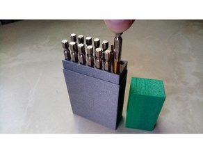 box hex shank drill bits machine tools bit tool holder screwdriver 3d print model - Mito3D