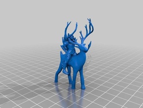 female ranger deer toys & games 28mm kings war mantic 3d print model - Mito3D