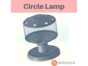 circle lamp household 2 pieces 3d printed 3dprinter printable appartment art bedside table decor decoration design designer designproject desk easy fashion home house ilumination lampe light night nosupport pla room studio useful 3d print model - Mito3D