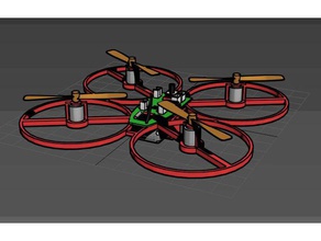 cadre simple cx-002 diy drone r c véhicules le bricolage micro quadricoptère quadcopter frame 3d print model - Mito3D