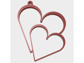 Sevgililer Günü - kalpler isteğe bağlı sadece kalpleri Anahtarlık hediye kalp valentine hediyeleri 3d print model - Mito3D