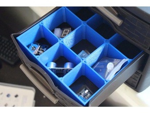 small drawer insert organizer containers 3d print model - Mito3D