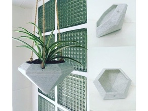 ekici asılı elmas dekor bahçe gem taş taşlar pot ev dekorasyonu bitki bitkiler 3d print model - Mito3D