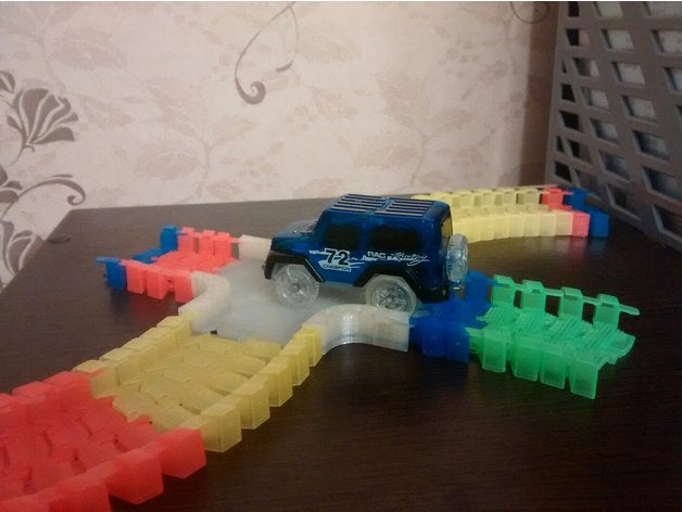 cruce chino magia de la pista juegos y juguetes flexible magictracks las pistas modular 3D print model - Mito3D
