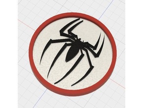 spiderman badge art amazingspiderman coin logo peter parker spider tag 3d print model - Mito3D