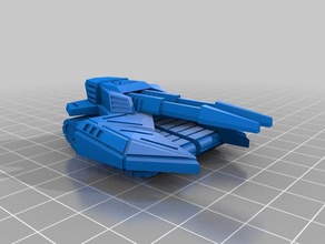 cybran t2 rhino tank - separate pieces video games miniature supreme commander 3d print model - Mito3D