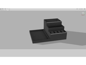 desk organizer containers 3d print model - Mito3D