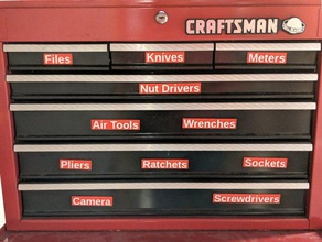 toolbox labels - Organisation label 3d print model - Mito3D