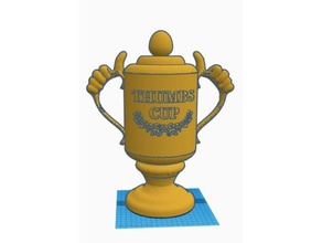 thumbs cup trophy 3d print model - Mito3D