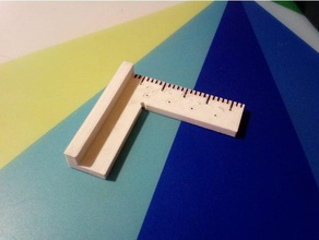 customizable square ruler hand tools openscad scad 3d print model - Mito3D
