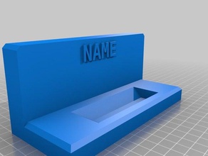 business card holder office buisness created freecad wood 3d print model - Mito3D