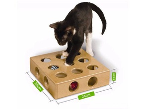 hide & seek cat toy version 2 minimal support pets play toys 3d print model - Mito3D