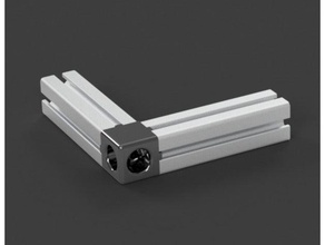 item de luz 4040 2 vias conector partes 2-forma perfil alumínio fusão 360 o 3d print model - Mito3D