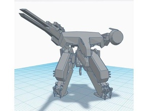 metal gear rex çoğunlukla sabit oyunlar metalgearsolid model playstation video oyunu 3d print model - Mito3D
