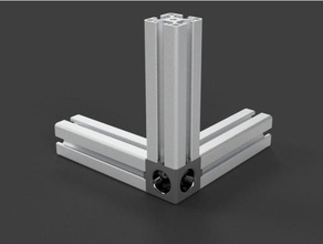 item de luz 4040 3 vias conector partes 3-forma perfil alumínio fusão 360 o 3d print model - Mito3D