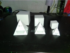 piramide di blocco l'arte interattiva art 3d print model - Mito3D
