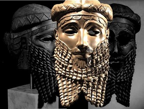 sargon d'akkad masque art akkadien la mésopotamie le sumérien 3d print model - Mito3D