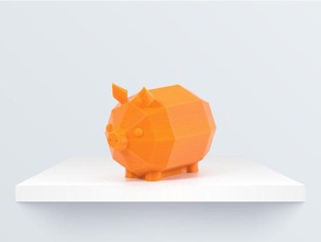 düşük poli piglet evcil hayvan 3d print model - Mito3D