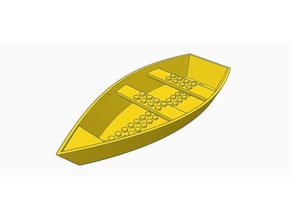 lego Paddel-Boot 3d-drucken barge Boot boathull - kompatibel Fähre Sie schweben hull legobaot legoboat mini Paddel pins punt real sculler 3d print model - Mito3D