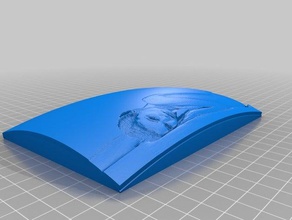 laying girl 2d art 3d print model - Mito3D