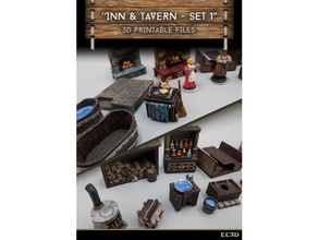 inn & tavern Elemente - set 1 28mm-gaming sample-Elemente Spiele 3d print model - Mito3D