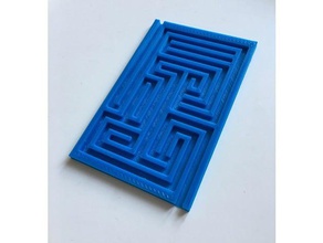 simple maze puzzles easy labyrinth puzzle 3d print model - Mito3D