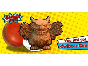 owlbear cub juegos y juguetes no molestar las mazmorras dungeons dragons libre en miniatura 3d print model - Mito3D