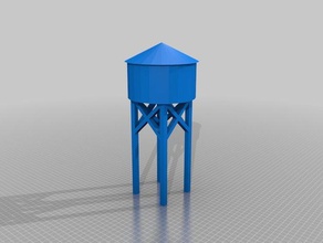 water tower buildings & structures model railroad no homo 3d print model - Mito3D