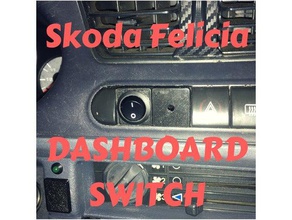 skoda felicia dashboard switch led automotive 3d print model - Mito3D