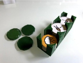 parametric configurable shape token organizer toy & game accessories boardgames boardgame holder 3d print model - Mito3D