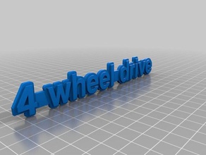 emblema de la tracción a las 4 ruedas del jeep Impresora 3d accesorios 3d print model - Mito3D