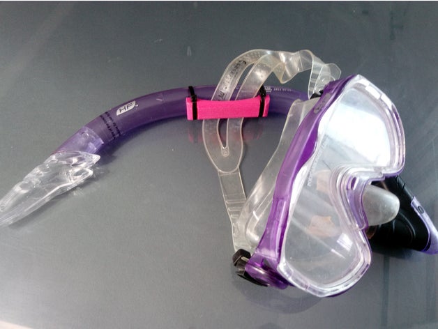 staffa di snorkling tubo sport & fitness all'aperto la montaggio staffe pazzo taz progetti occhiali da titolare snorkel snorkeling lo supporto 3D print model - Mito3D