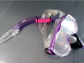 suporte de visao do snorkling tubo esporte & ao ar livre parênteses louco taz projetos óculos montagem snorkel snorkelling 3d print model - Mito3D