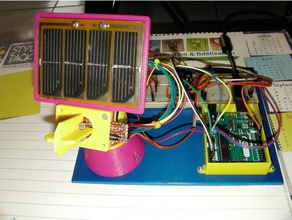 dual axis solar tracker suiveur solaire 2 axes electronics arduino diy 3d print model - Mito3D